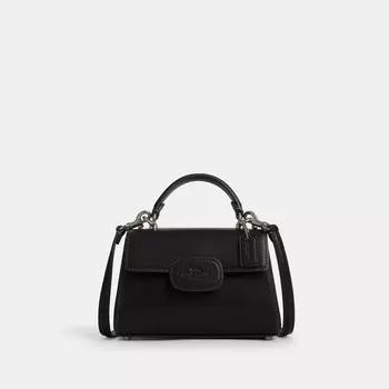 Мини-сумка Eliza с верхней ручкой COACH, цвет gunmetal/black