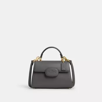 Мини-сумка Eliza с верхней ручкой COACH, цвет gold/charcoal