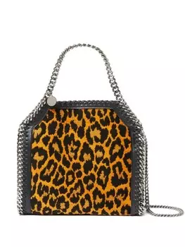 Мини-сумка Falabella с леопардовым принтом Stella McCartney, коричневый
