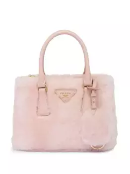 Мини-сумка Galleria из овчины Prada, розовый