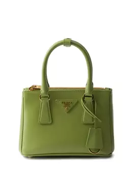 Мини-сумка Galleria из сафьяновой кожи Prada, зеленый