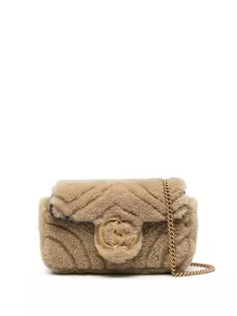 Мини-сумка GG Marmont Gucci, нейтральный цвет