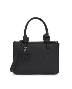 Мини-сумка горизонтальная с подвеской в виде медведя черного цвета из коллекции Tous La Rue New, черный