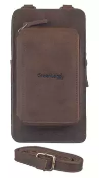 Мини-сумка GreenLand Nature "Черногория" с прикрепленным кошельком, коричневый