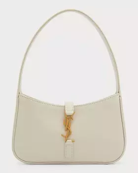 Мини-сумка-хобо Le 5 A 7 из телячьей кожи Saint Laurent