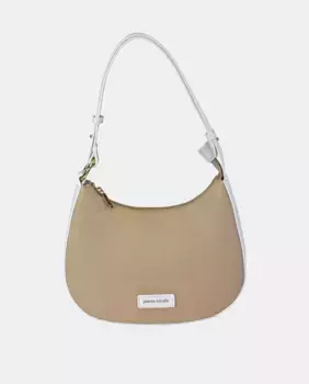 Мини-сумка-хобо на молнии Pierre Cardin из парусины, белый