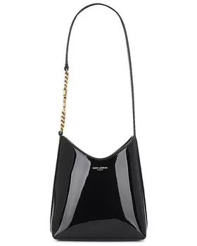Мини-сумка-хобо Saint Laurent, цвет Nero