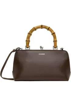 Мини-сумка из бамбука с ягодами годжи Jil Sander, цвет dark heart