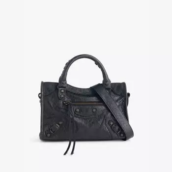 Мини-Сумка из кожи Le city с верхней ручкой Balenciaga, черный