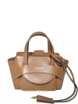 Мини-сумка из кожи с клапаном XS HIDESINS, коричневый
