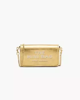 Мини-сумка из металлизированной кожи с цепочкой Marc Jacobs, золотой