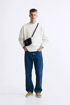 Мини-сумка из нейлона ZARA, черный