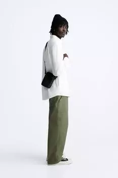 Мини-сумка из прорезины ZARA, черный