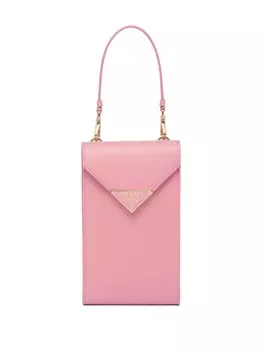 Мини-сумка из сафьяновой кожи Prada, розовый