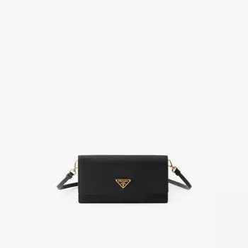Мини-Сумка из сафьяновой кожи Prada, черный