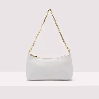 Мини-сумка из зерненой кожи Coccinelle AURA, белый