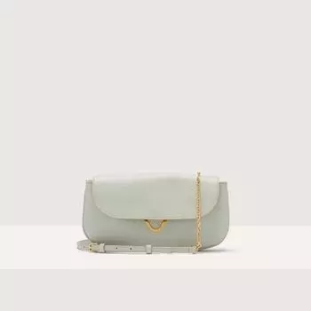 Мини-сумка из зерненой кожи Coccinelle DEW, зеленый