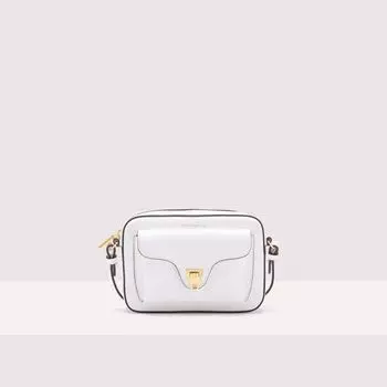 Мини-сумка из зернистой кожи Coccinelle BEAT SOFT MINI, белый
