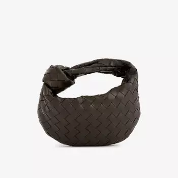 Мини-сумка Jodie из кожи интреччато с верхней ручкой Bottega Veneta, желтый