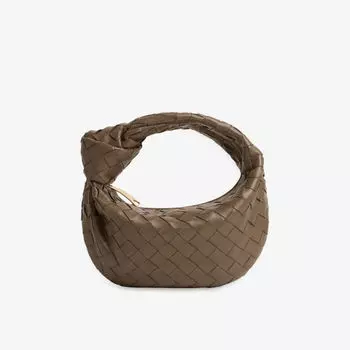 Мини-сумка Jodie из кожи с верхней ручкой Bottega Veneta, серый