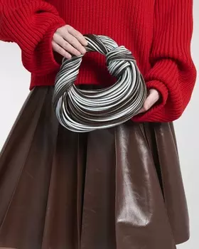 Мини-сумка Jodie Tubular с ручкой сверху Bottega Veneta