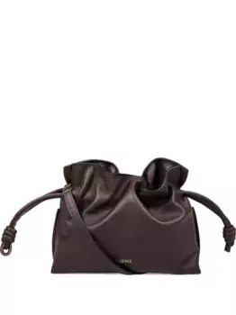 Мини-сумка-клатч Flamenco из кожи LOEWE, фиолетовый