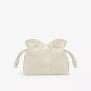 Мини-Сумка-Клатч из кожи с тисненым логотипом Flamenco Loewe, синий