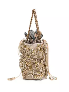 Мини-сумка-коробка с декором Biyan, золотой