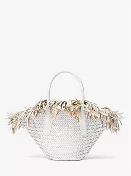 Мини-Сумка-Корзина из кожи ручной работы Sardinia Michael Kors, белый