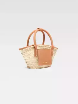 Мини-сумка-корзинка для пляжа Le petit panier Soli Jacquemus, светло-коричневый