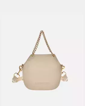 Мини-сумка кремового цвета со съемным ремнем через плечо Love Moschino, цвет Crudo
