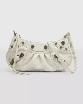 Мини-сумка Le Cagole на цепочке Balenciaga, цвет 9104 Optic White