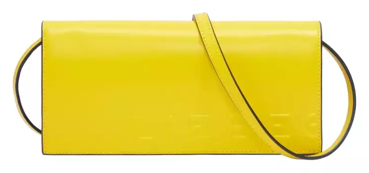 Мини-сумка Liebeskind Berlin "Paper Bag Crossbody XS" (2 шт., со съемным ремнем через плечо), можно носить как клатч, цвет Lemon