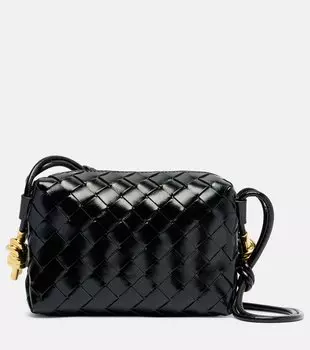 Мини-сумка Loop из кожи через плечо Bottega Veneta, Black/M Brass