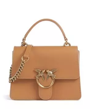 Мини-Сумка Love one из мелкозернистой коровьей кожи Pinko, коричневый