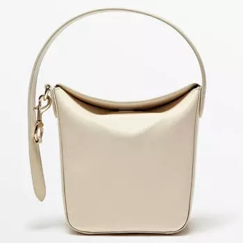 Мини-сумка Massimo Dutti Shoulder Bucket, белый