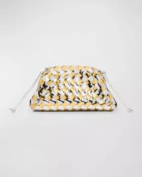 Мини-сумка-мешочек Bottega Veneta, цвет Silver-Gold