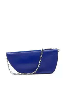 Мини-сумка Micro Shield Sling BURBERRY, синий