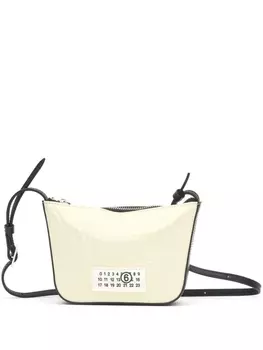 Мини-сумка MM6 Maison Margiela Numeric с жатым эффектом, нейтральный цвет