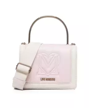 Мини Сумка Monogram с металлической ручкой Love Moschino, розовый