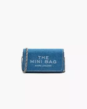 Мини-сумка на цепочке из денима Marc Jacobs, цвет Light Wash