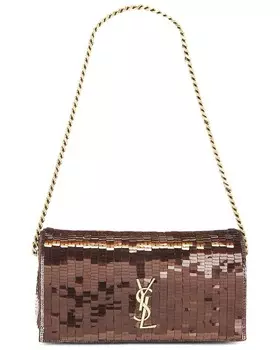 Мини-сумка на цепочке Kate 99 Saint Laurent, цвет Dark Gianduia