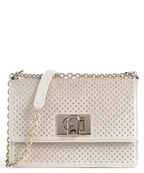 мини-сумка на плечо 1927 из бархатной ткани Furla, белый