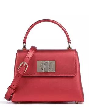 Мини-Сумка на плечо 1927 из мелкозернистой кожи Furla, красный