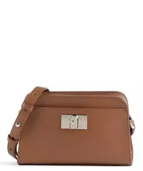 Мини-сумка на плечо 1927 из зерненой кожи Furla, коричневый