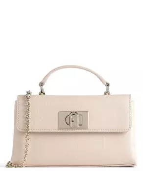 Мини-сумка на плечо 1927 из зерненой кожи Furla, бежевый