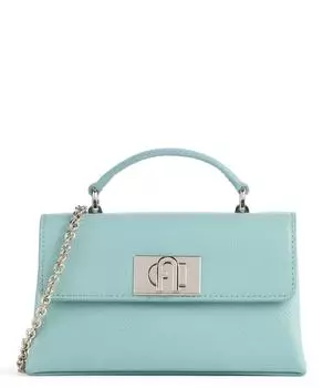 Мини-сумка на плечо 1927 из зерненой кожи Furla, синий