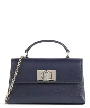 Мини-сумка на плечо 1927 из зерненой кожи Furla, синий