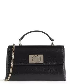 Мини-сумка на плечо 1927 из зерненой кожи Furla, черный