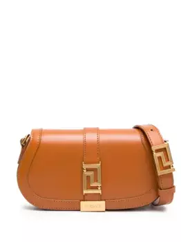 Мини-сумка на плечо Greca Goddess VERSACE, коричневый